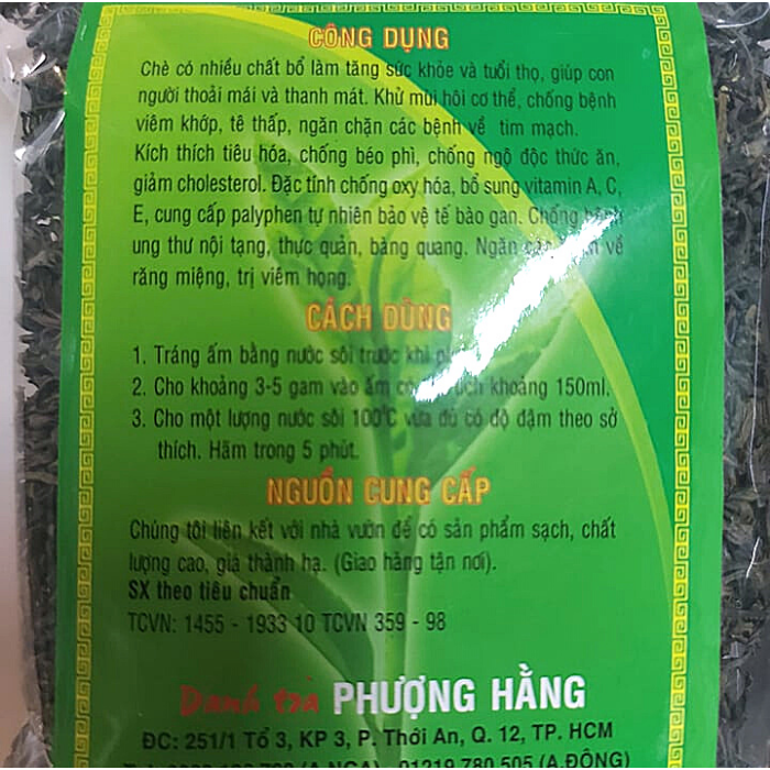 Trà bắc móc câu tân cương thái nguyên Danh trá Phương Hằng bịch 500g