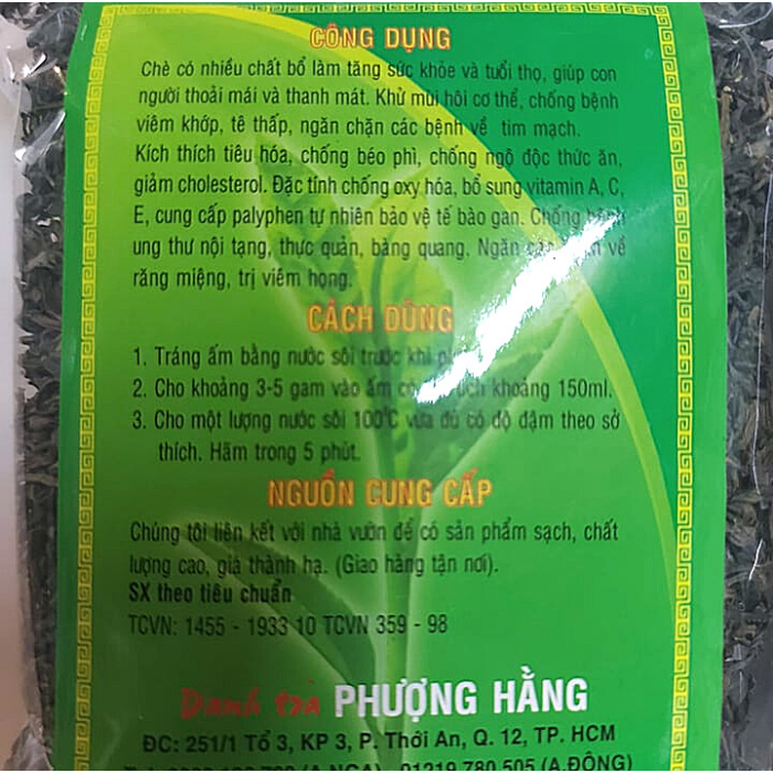 Trà bắc móc câu tân cương thái nguyên Danh trá Phương Hằng bịch 500g (5 gói x 100g)