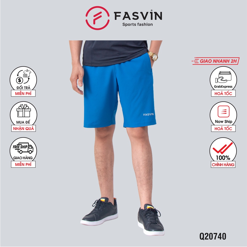 Quần đùi thể thao nam Fasvin Q20740.HN vải gió chun mềm mại co giãn
