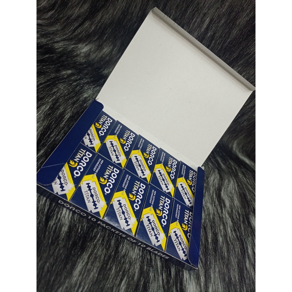 1 Lốc 100 lưỡi lam dùng để cạo lông mặt TiTan Dorco