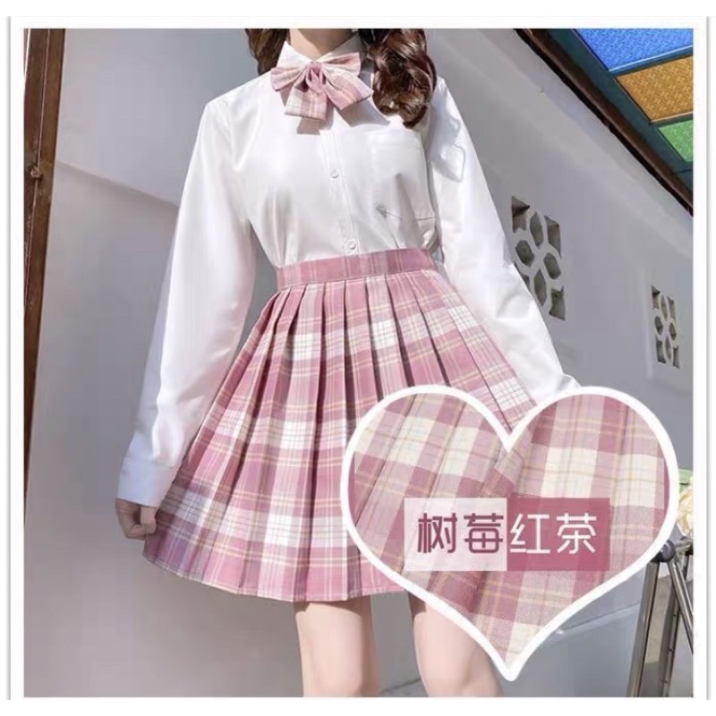 Jk chân váy Hàn quốc + nơ thắt | BigBuy360 - bigbuy360.vn