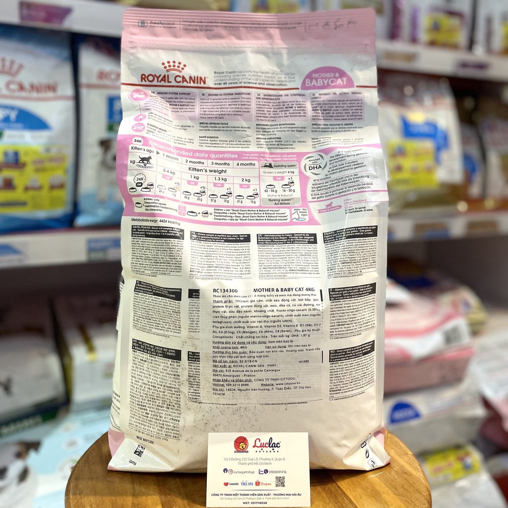 Hạt Royal Canin Mother&Babycat cho mèo mẹ và mèo con - Túi 4kg nguyên seal hãng