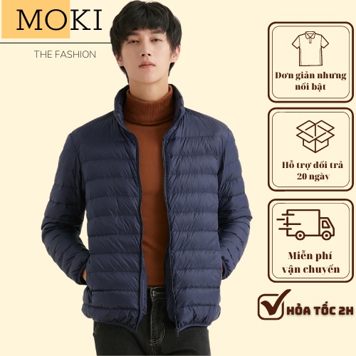 ✹☃☄Áo phao lông vũ nam siêu nhẹ, giữ nhiệt tốt, cản nước gió, thời trang nữ
