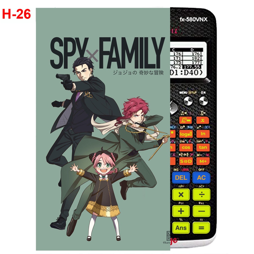 Decal Máy tính CASIO fx570, fx580 anime Spy X Family