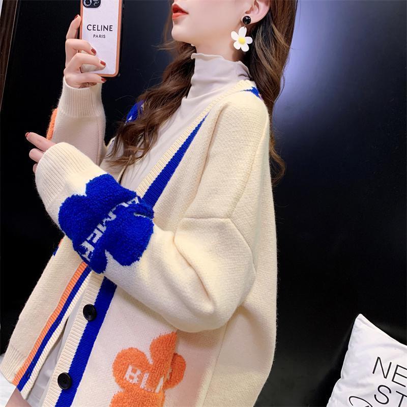 Áo Khoác Cardigan Dệt Kim Dáng Lửng Phong Cách Phương Tây Thời Trang Thu Đông Mới