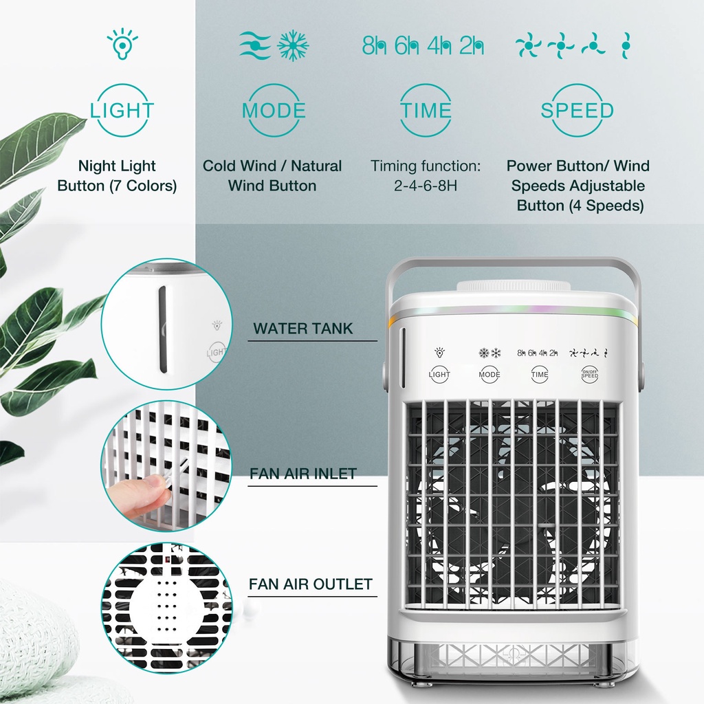 Youpin Quạt Điều Hoà Mini Điều Hòa Mini hơi nước phun sương - siêu hot- sẵn