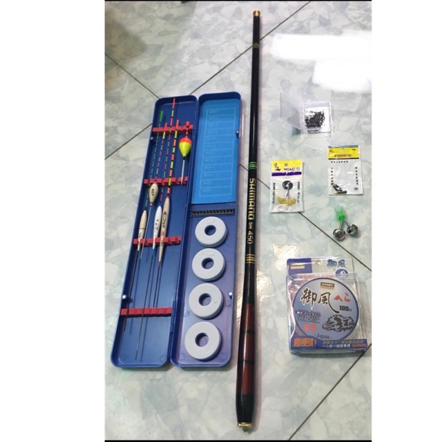 bộ cần đơn shimano 5h+phụ kiện y hình