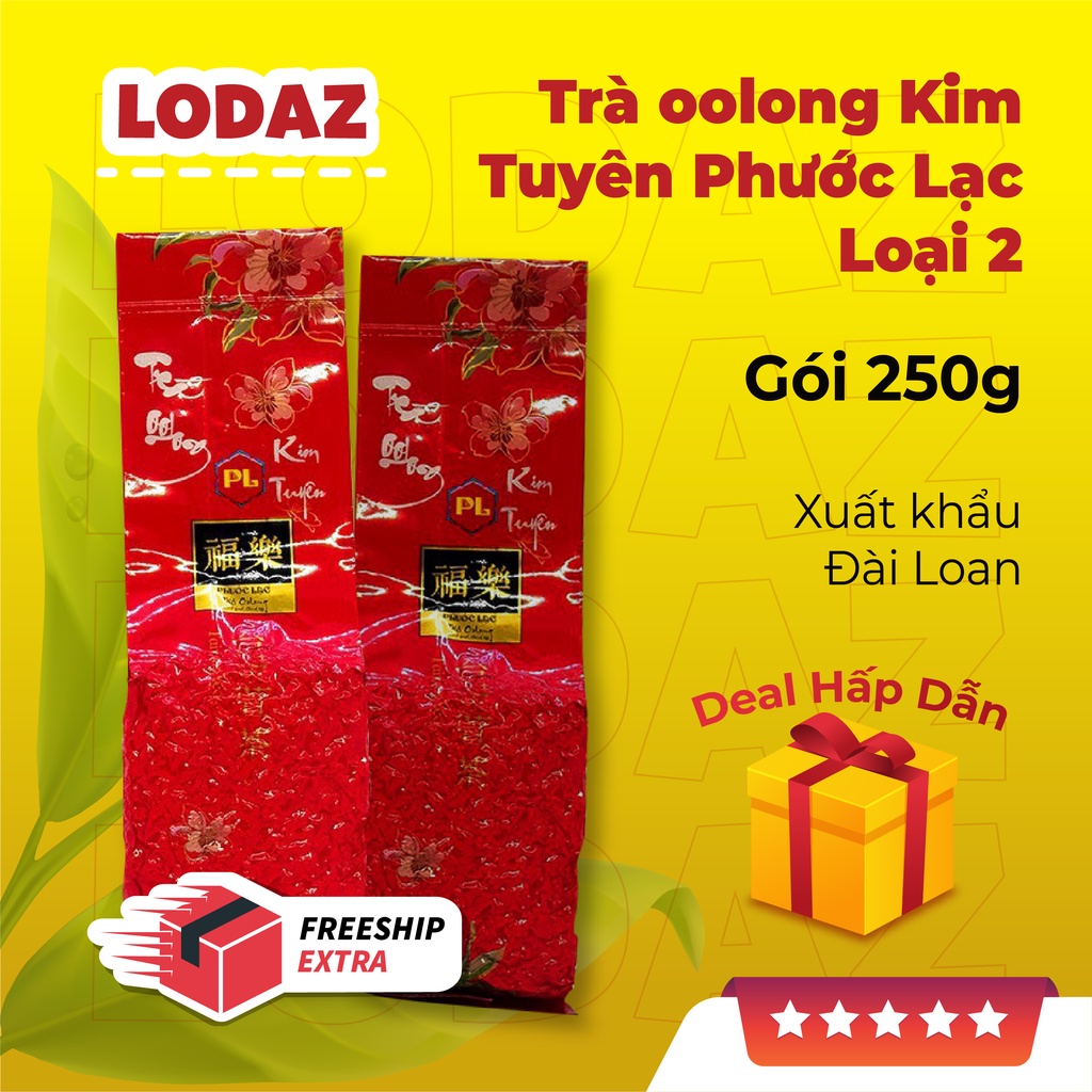 Trà ô long (oolong) 250g Kim Tuyên Phước Lạc Loại II xuất khẩu Đài Loan