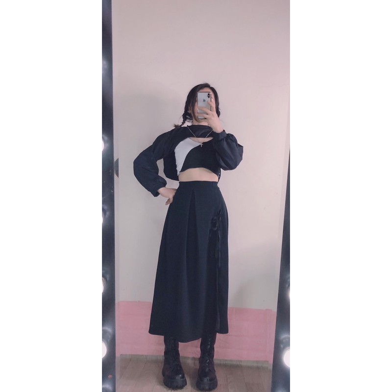 chân váy xẻ buộc nơ⚡️FREESHIP EXTRA⚡️chân váy nặng tay xịn cực | BigBuy360 - bigbuy360.vn