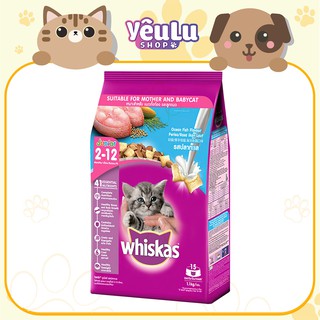 Hạt cho mèo con Whiskas Junior [ FREESHIP ] vị Cá biển và sữa 1.1kg - YêuLu Shop