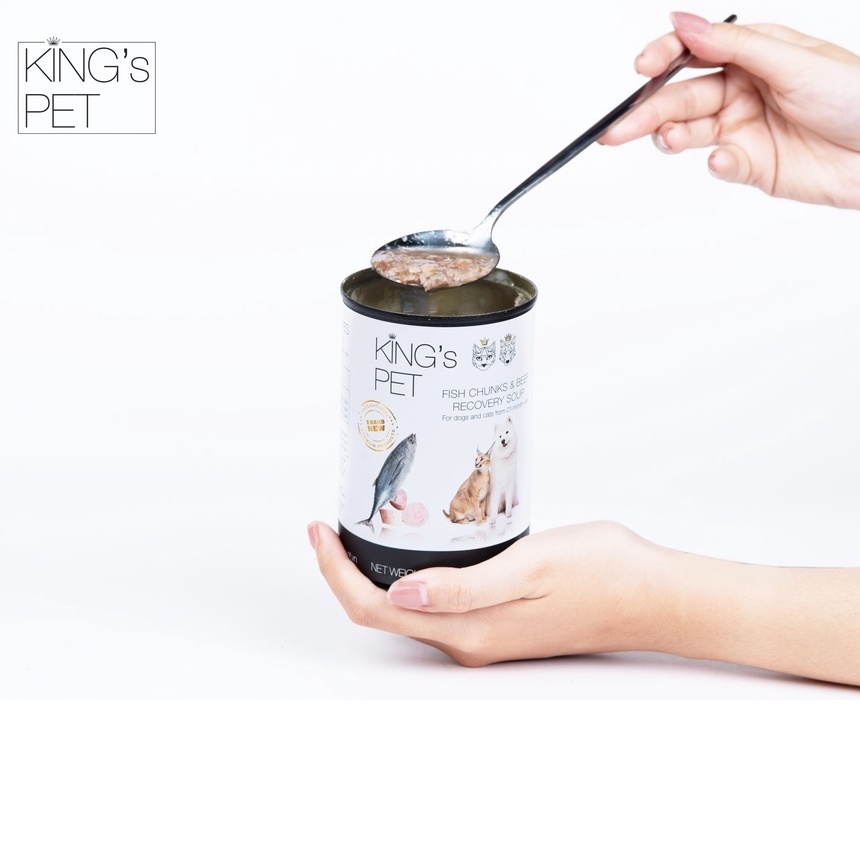 Pate chó mèo King's Pet dinh dưỡng thơm ngon đủ vị lon 380g - Bivido