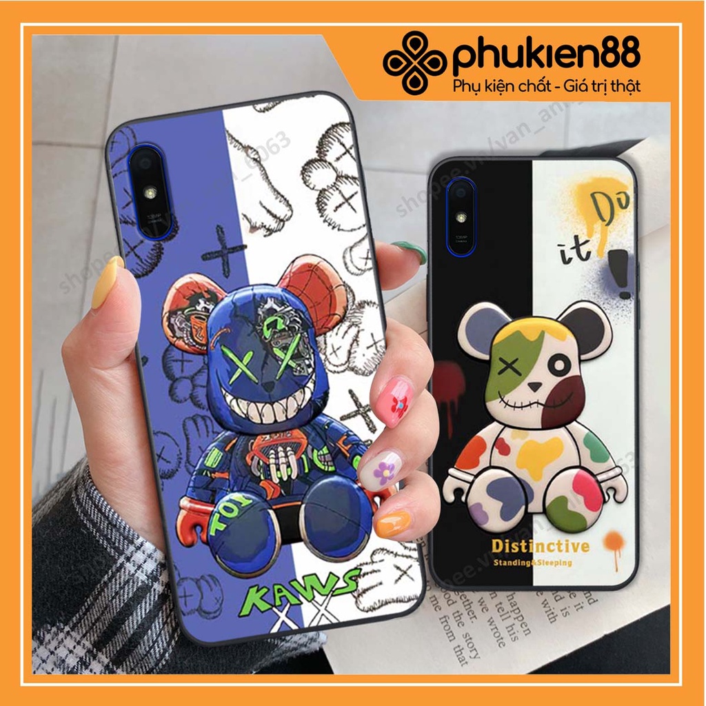 Ốp lưng Xiaomi Redmi 7A / 8A / 9A hình kaws, bear brick, venom thời trang siêu ngầu