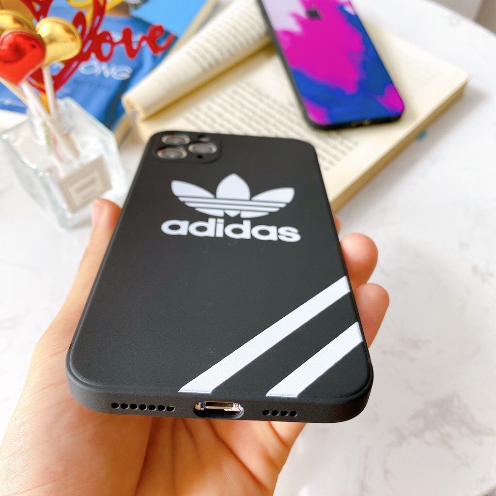 Ốp lưng iphone hình logo ADIDAS dẻo Viền Vuông Ip12 A01 Full 7plus/8plus/x/xs/xsmax/11/12/pro/promax - BAOANNSHOP