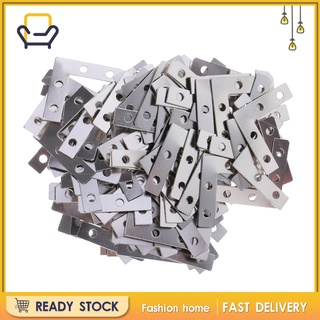 [Happi2ness] 100x Tấm nẹp góc kim loại Giá đỡ góc phẳng Khung ảnh Nẹp