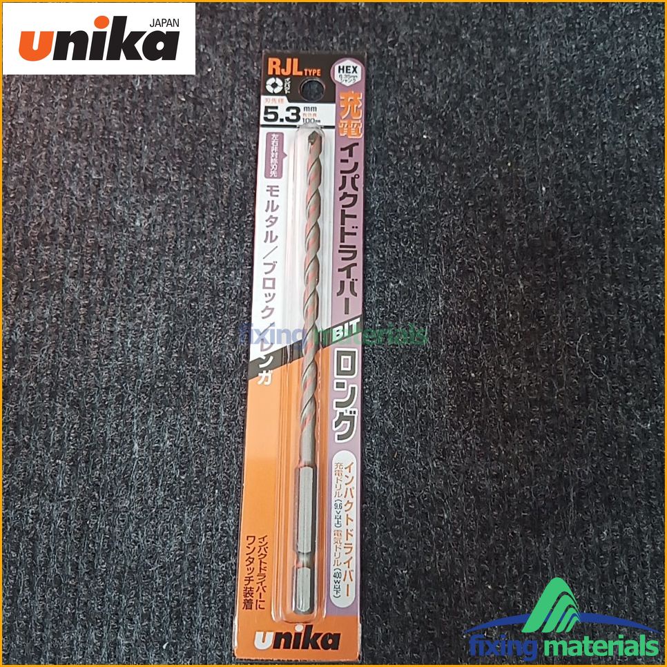 Mũi khoan Unika 5.3x150mm  chuyên dùng khoan mồi cho vít bê tông 6mm