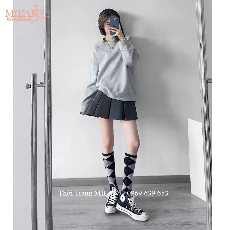 Chân váy xếp ly bản to dáng chân váy ngắn dập ly cạp cao khóa sườn kiểu chân váy tennis xếp li có quần trong đi biển học