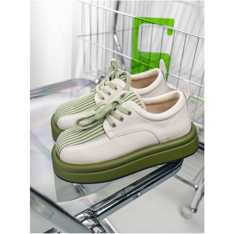 Giày Da Mũi Vuông Phong Cách Anh Quốc Thời Trang Cho Nữ 2022