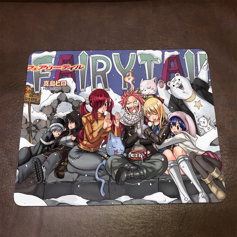 Lót chuột máy tính Anime Fairy Tail Wallpapers 2 Mousepad cao su êm ái. Nhận in theo yêu cầu