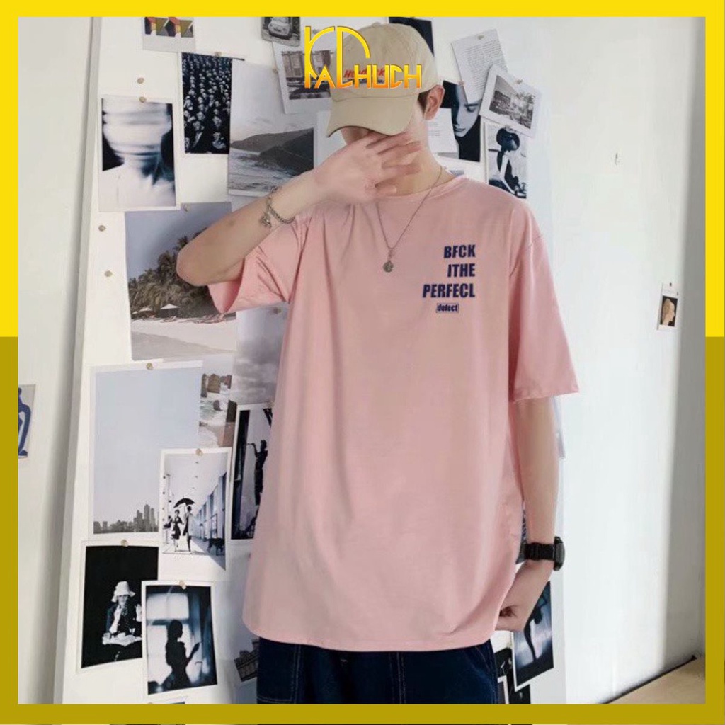 ÁO THUN TAY LỠ UNISEX NAM NỮ IN CHỮ BFCK - FREESIZE DƯỚI 75KG