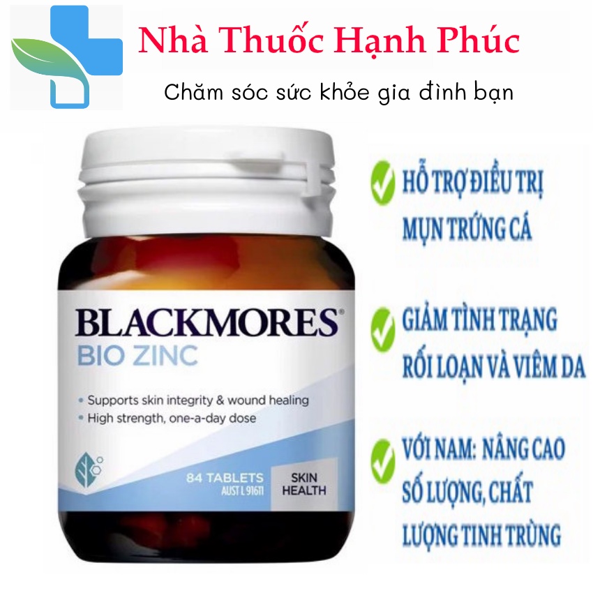 Viên Kẽm Blackmore Bio Zinc 84Viên - tăng đề kháng - Hàng nội địa Úc