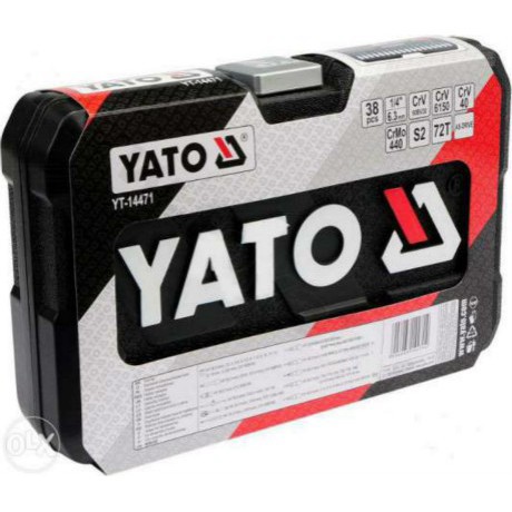Bộ tuýp tay vặn tổng hợp 1/4" 38 chi tiết YATO YT-14471