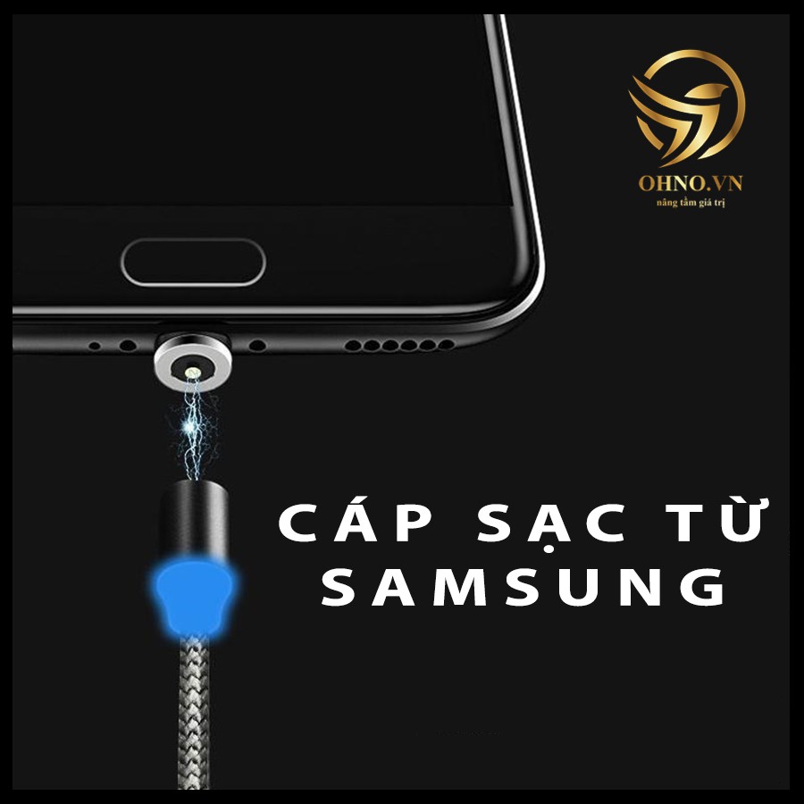 Dây Cáp Sạc Từ Nam Châm Iphone Samsung Lightning Type C Phát Sáng 3 Đầu Cao Cấp LOẠI XỊN - OHNO Việt Nam