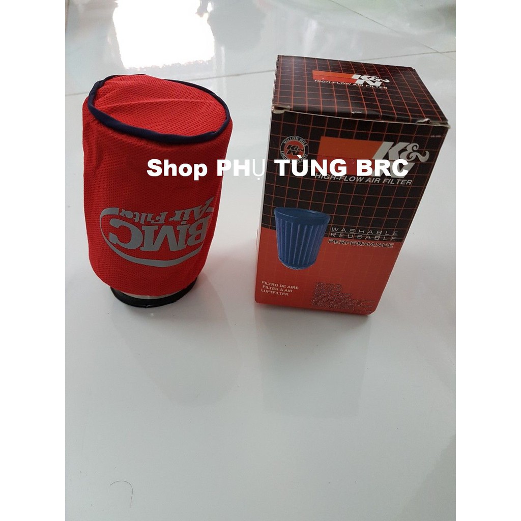 Combo pô e tăng tốc đa năng K&amp;N kèm áo trùm chống nước, bụi.