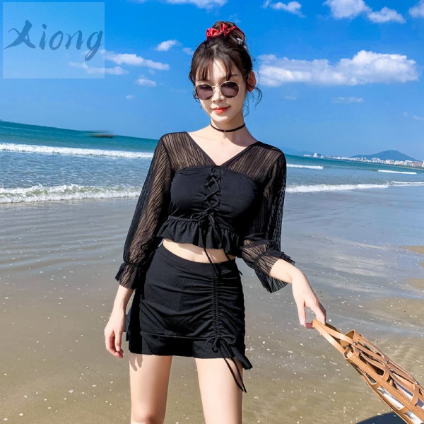 Đồ Bơi Nữ Một Mảnh Dài Tay Cổ Tròn Quyến Rũ | BigBuy360 - bigbuy360.vn