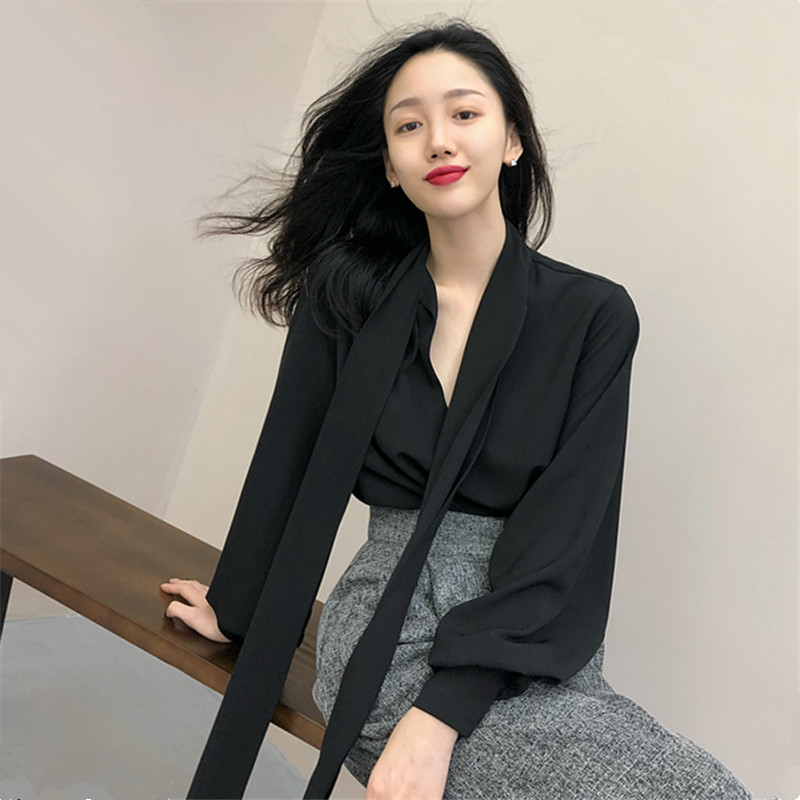 Áo sơ mi nữ tay dài thời trang xuân thu gợi cảm