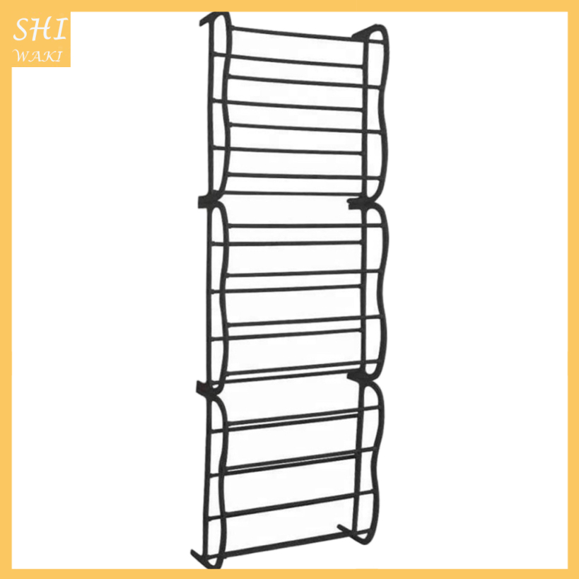 [In Stock]12 Tier Shoe Organizer Shelf Hook Over Door Shoe Rack 36 Pairs