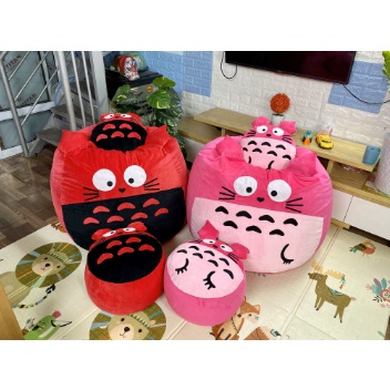 Bộ ghế lười hạt xốp totoro siêu yêu đầy đủ màu sắc