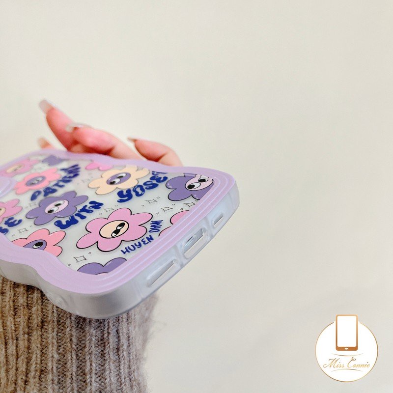 Ốp Điện Thoại TPU Mềm Họa Tiết Hoa Mặt Cười Cho iPhone 6 6s 7 8 Plus 11 12 13 Pro MAX XR 14 Pro MAX 14 Plus X XS MAX SE 2020