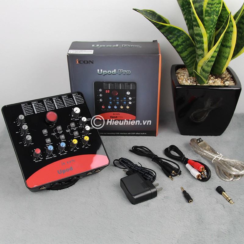 MIC THU ÂM K200 + SOUNDCARD UPOD PRO - Tặng Kèm Tai Nghe Kiểm Âm