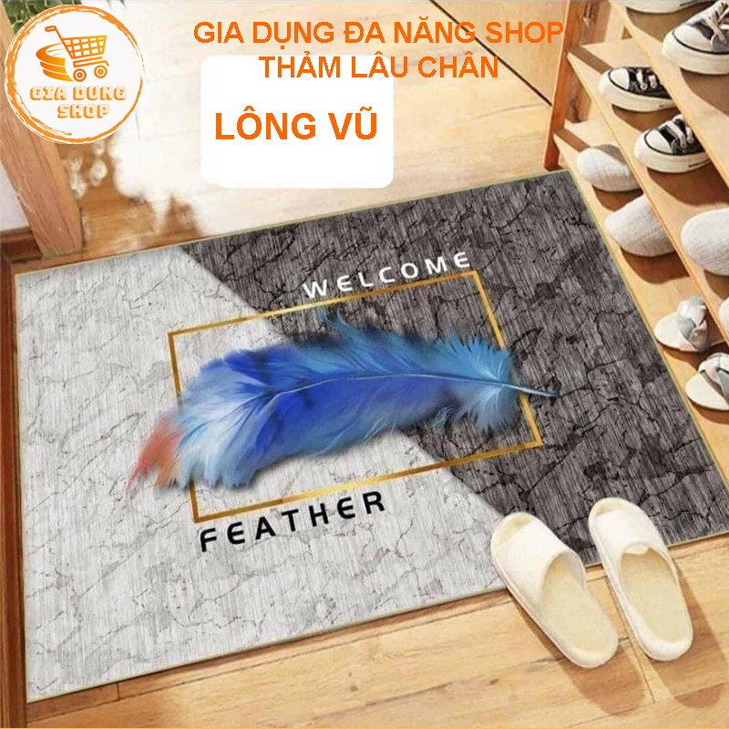 Thảm Lau Chân - Thảm Chùi Chân 3D Chống Trượt - Hút Nước