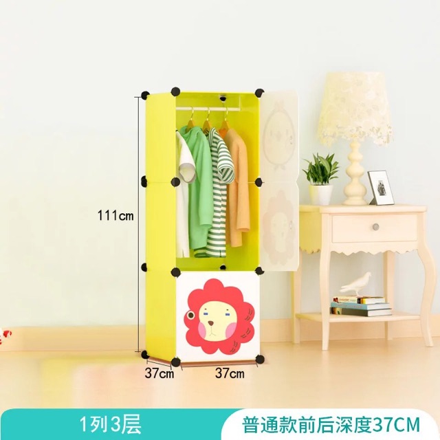 Tủ nhựa quần áo lắp ghép 3 ô sâu 47cm. Tủ hoàn thiện lắp cao 110cm rộng 37cm sâu 47cm. Bh 12 tháng