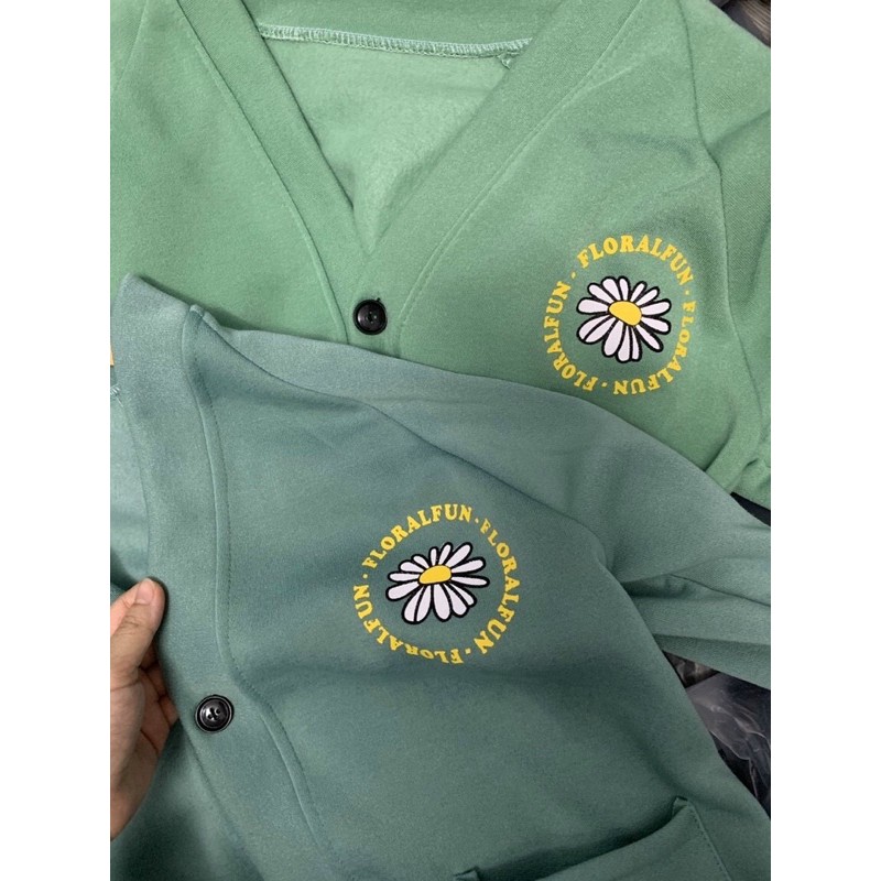 Áo khoác nỉ cardigan unisex Nút Fun phong cách ulzzang Wind | BigBuy360 - bigbuy360.vn