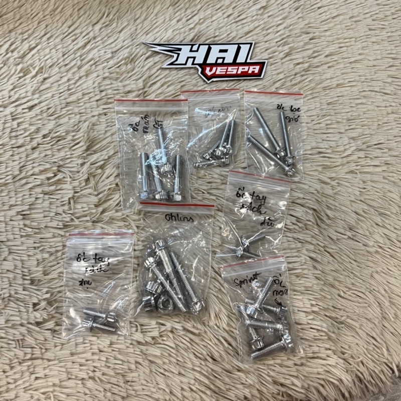 ỐC INOX KIỂU VESPA- HÀNG CAO CẤP- CHÍNH HÃNG
