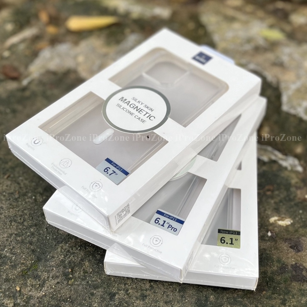 Ốp lưng trong suốt cho điện thoại 13 Pro Max – Chính hãng Wiwu Mag netic Crystal Case