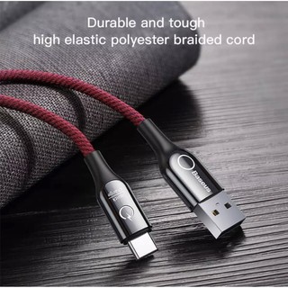 Cáp sạc Baseus Type C tự ngắt C Shape cho Smart phone - Table (3A, Sạc nhanh QC 3.0 ) - Siêu bền
