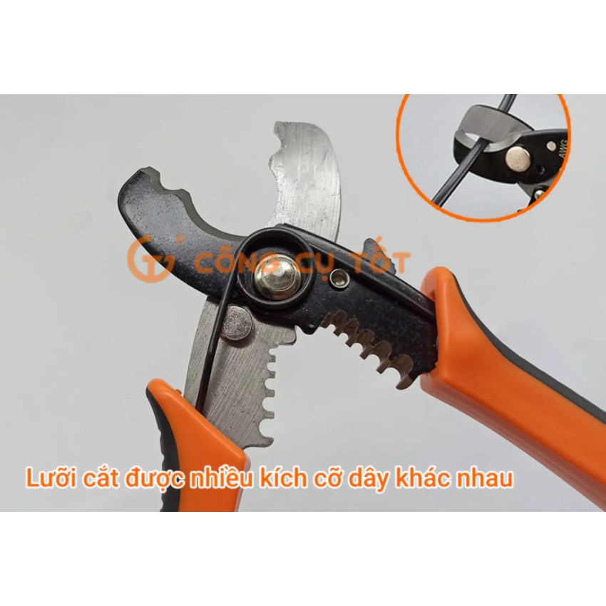 Kìm cắt tuốt lột vỏ dây cáp 8 inch thép CRV - kìm cắt dây đa năng