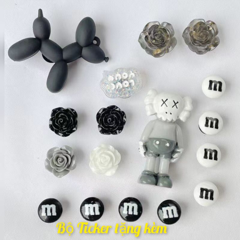 [ Tặng 17 sticker như ảnh ] Dép cross Sandal Đế Dày Siêu Nhẹ, Tặng kèm bộ hình gắn Kaws 3D  , hàng loại 1 , freeship