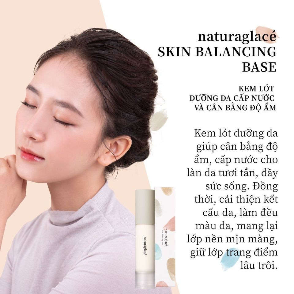 Kem lót Naturaglacé dưỡng ẩm, cấp nước, chuẩn hữu cơ Nhật Bản, an toàn cho mẹ bầu và da nhạy cảm, 25ml