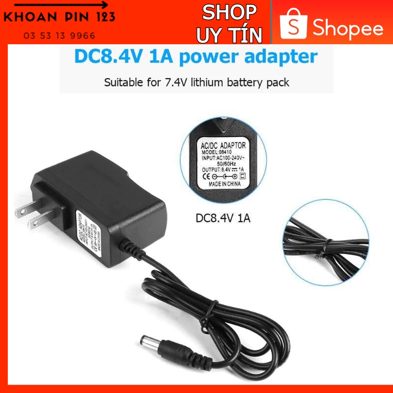 Sạc 2S 8.4V 1A, chuyên sạc pin Li-ion 7.2V - 8.4V, có đèn báo đầy
