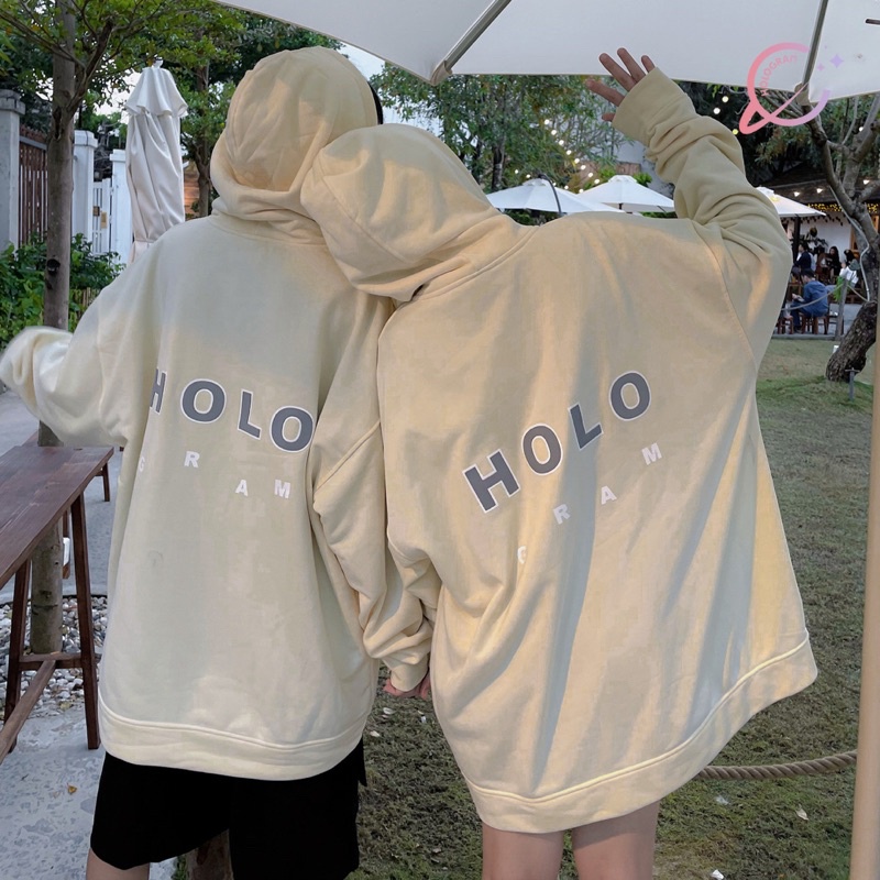 Áo khoác BASIC HOODIEZIP HOLO (vàng nhạt) - HOLOGRAM