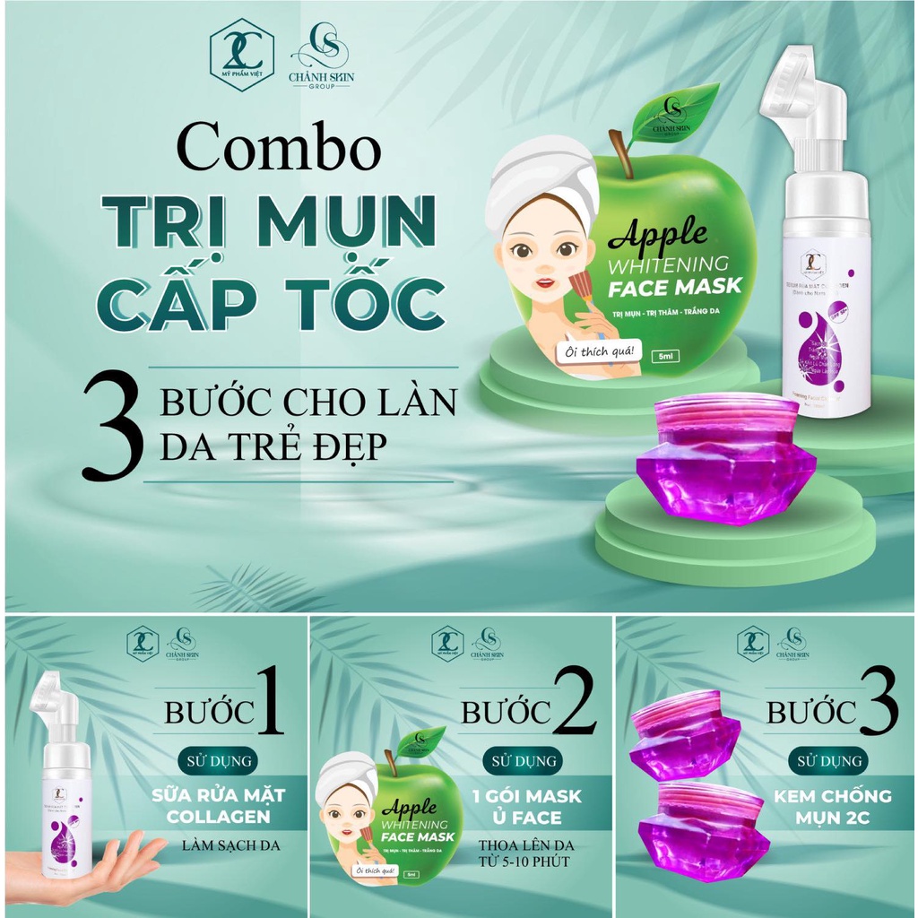 Ủ trắng Face cấp tốc CHẢNH SKIN gói 5ml- hàng chính hãng / an toàn cho da nhạy cảm