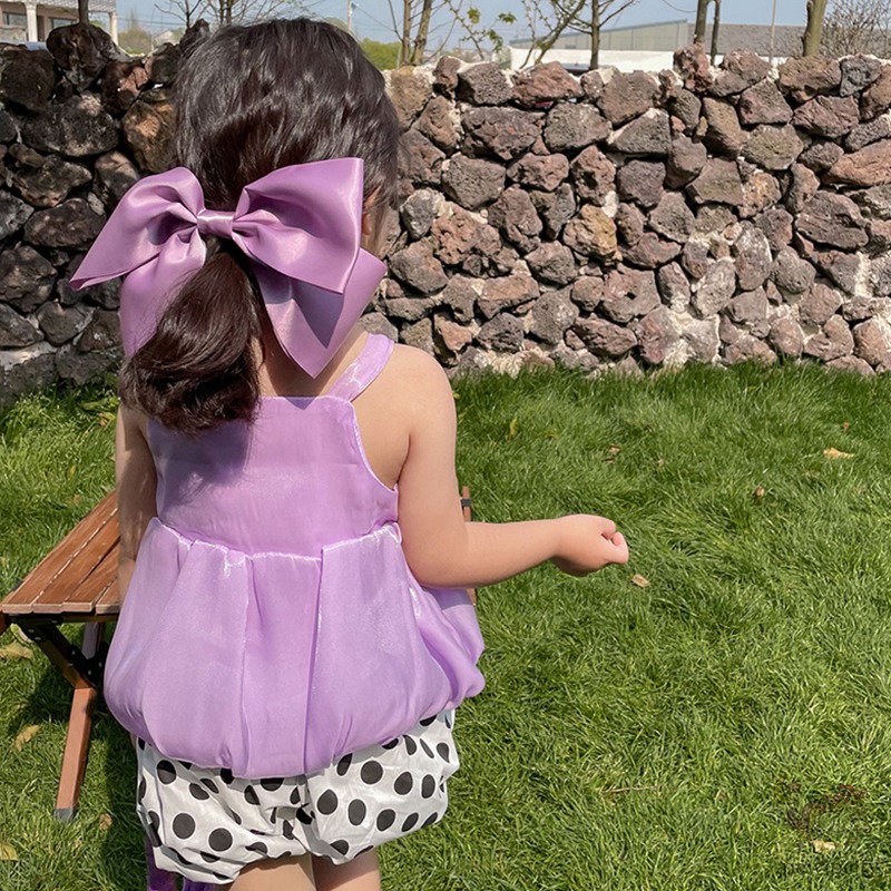 Áo Thun Ba Lỗ Đính Nơ Cho Bé Gái