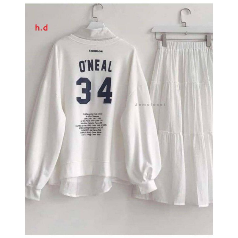 Sét áo phông sweater 34+ sơ mi + Chân váy 3 tầng ulizzangáo ngoài dài tay mix sơ mi trắng chất thô mềm và chân vays
