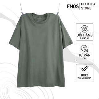 Áo thun trơn tay lỡ cao cấp FNOS nhiều màu form regular 100% cotton thun 2 chiều