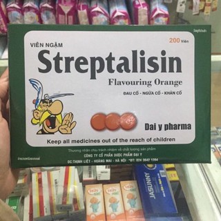 Kẹo Ngậm Ho Streptalisin Hộp 200 viên Đại Y