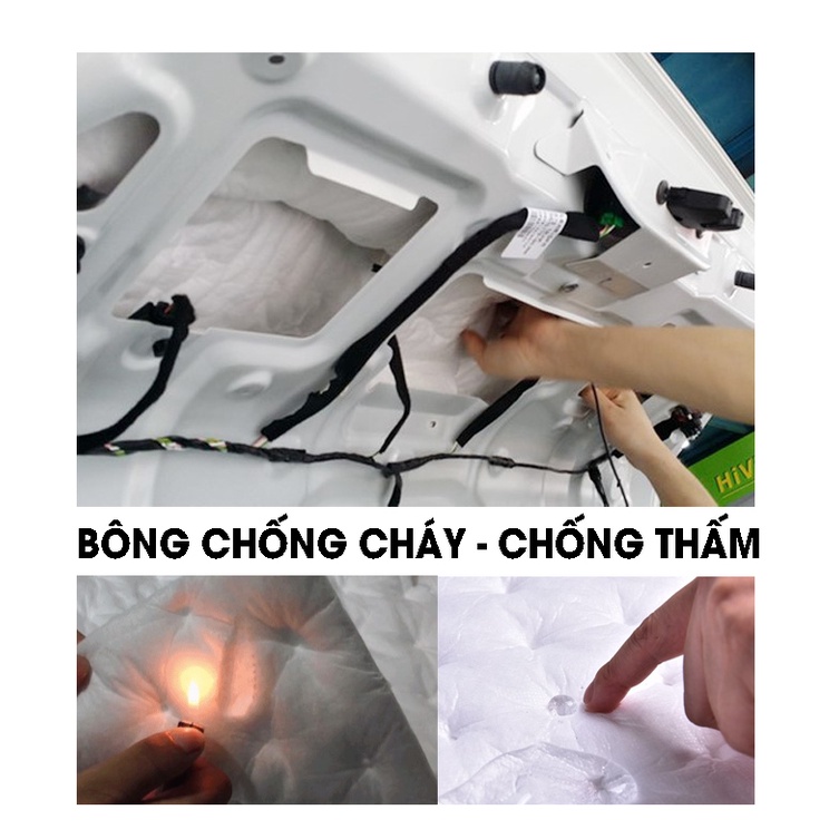 [⚡️SALE⚡️] Bông chống ồn xe hơi, tấm cách âm, miếng dán cách nhiệt ô tô, bông loại tốt dày 10mm dài 80 rộng 50